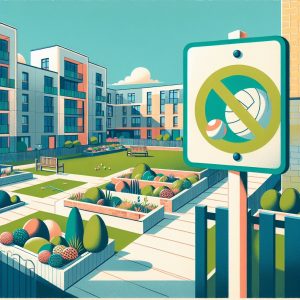 prohibido jugar a la pelota en comunidades de vecinos