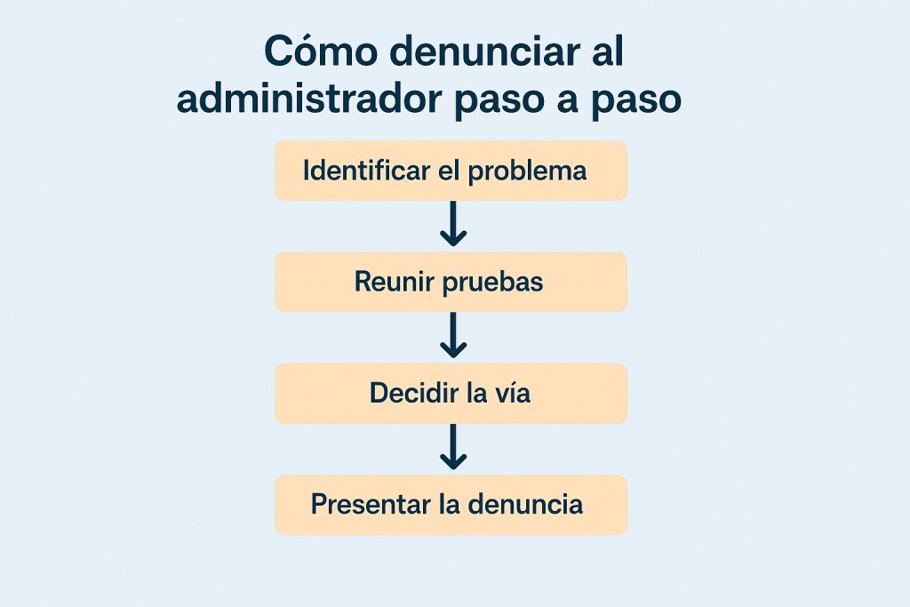 Denunciar al administrador de fincas paso a paso
