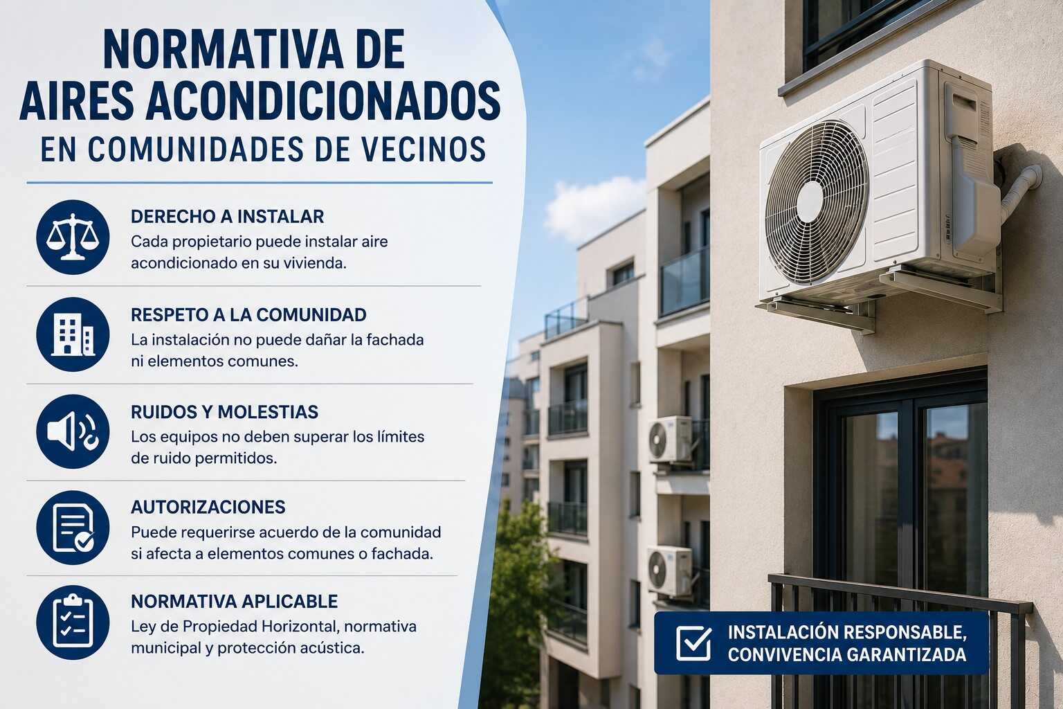 Normativa de aires acondicionados en comunidades de vecinos
