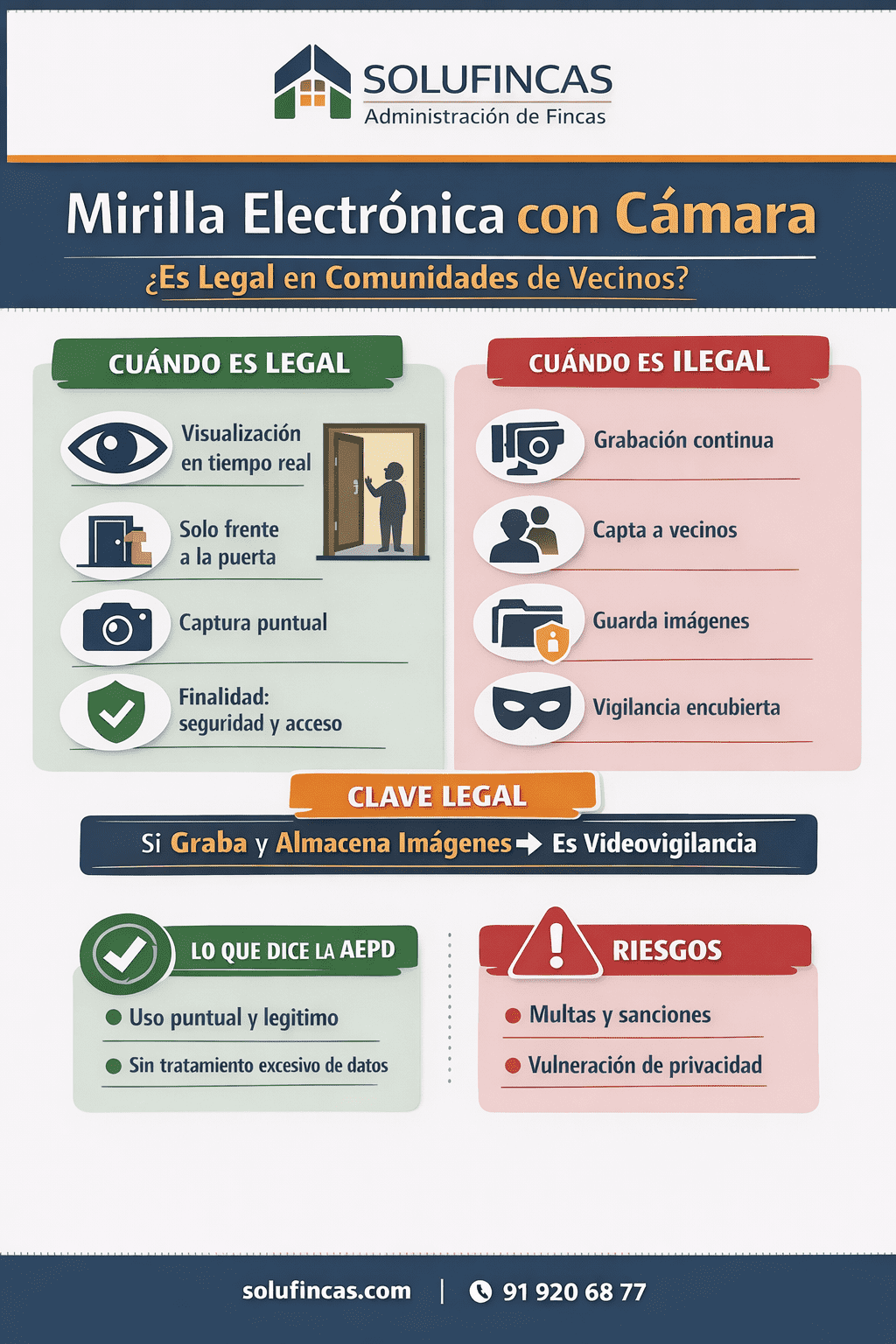 ¿Es legal instalar una mirilla electrónica?