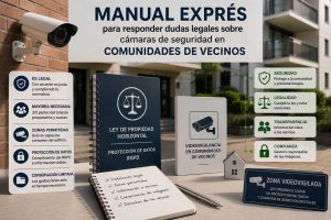Manual exprés para responder dudas legales sobre cámaras de seguridad en comunidades de vecinos